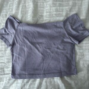 Purple off shoulder top